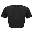 thumbnail image 4 of TODOZO Crop Tops for Women Trendy Summer Crew Neck Slim Fitted Summer Tops for Women 2025 Umbilical Top with and Pleated Round Neck T Shirt for Women Black L, 4 of 9