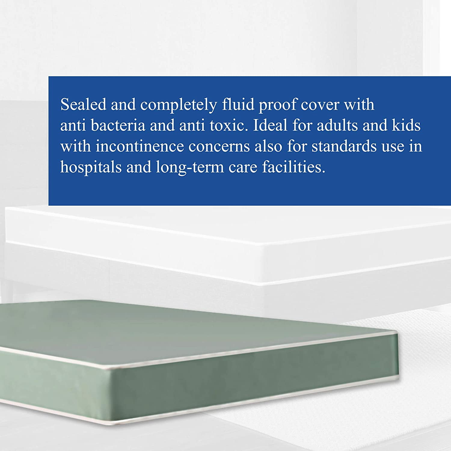 Mielmoon The Original Medical Waterproof Mattress Vinyl Double Sided Tight top USA,Adaptive Foam & Pressure Relief - Orthopedic mattressOutdoor/Any Age MultiPurpose Full 7 Inch