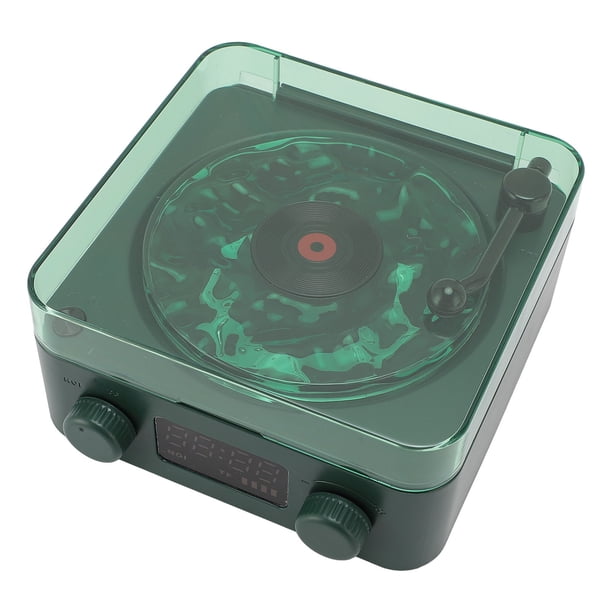 Altavoz Con Reproductor de Discos de Vinilo Vintage, Altavoz de Vinilo Waves, Reproductor de Discos de Vinilo Wave Portátil Inalmbrico Con Luces Ajustables