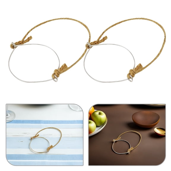 LOLIPPYY 10Pcs Reusable Mason Jar Wire Handles with Burlap Grip for Hanging Wide Mouth and Regular Jars