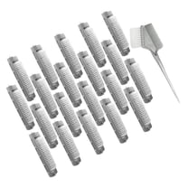 WHAMVOX 20 Pcs Roller Hair Hair Roller Clips 15.60X1.70X1.70CM Grey