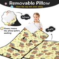 thumbnail image 3 of Highland Cow and Hat Print Teens Toddler Nap Mat with Pillow, Sleeping Mat Bag for Preschool Daycare 50"x20", 3 of 6