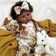 thumbnail image 2 of Muñeca Reborn ADFO para niña negra, 50 cm, realista, con acceso., 2 of 7