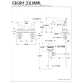 thumbnail image 4 of Kingston Brass Kb5618Nml Robinet de Lavabo 4 Pouces, 4 of 4