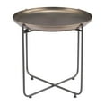 thumbnail image 2 of Bronson Side Table Bronze End Table, Modern Style, Painted Steel round shape tabletop, Steel, Indoor Living, 2 of 5