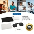 thumbnail image 3 of TINHAO Polarized Clip On Night Driving Glasses Yellow Lens Wear Over Prescription Glasses UV400 Protection Anti Glare, 3 of 7