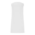 thumbnail image 5 of ITSAME Women's Mini Dress, Cotton Linen Crew Neck Sleeveless Summer Casual Loose Dresses White S, 5 of 6