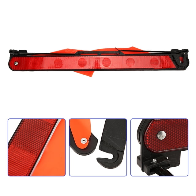 Qiilu Triangular Car Emergency Breakdown Reflective Warning Safety Foldable Parking Sign,Car Reflective Sign,Parking Sign