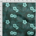 thumbnail image 4 of oneOone Polyester Spandex Dark Teal Green Fabric Tropical Flower Craft Projects Decor Fabric Printed By The Yard 56 Inch Wide, 4 of 4