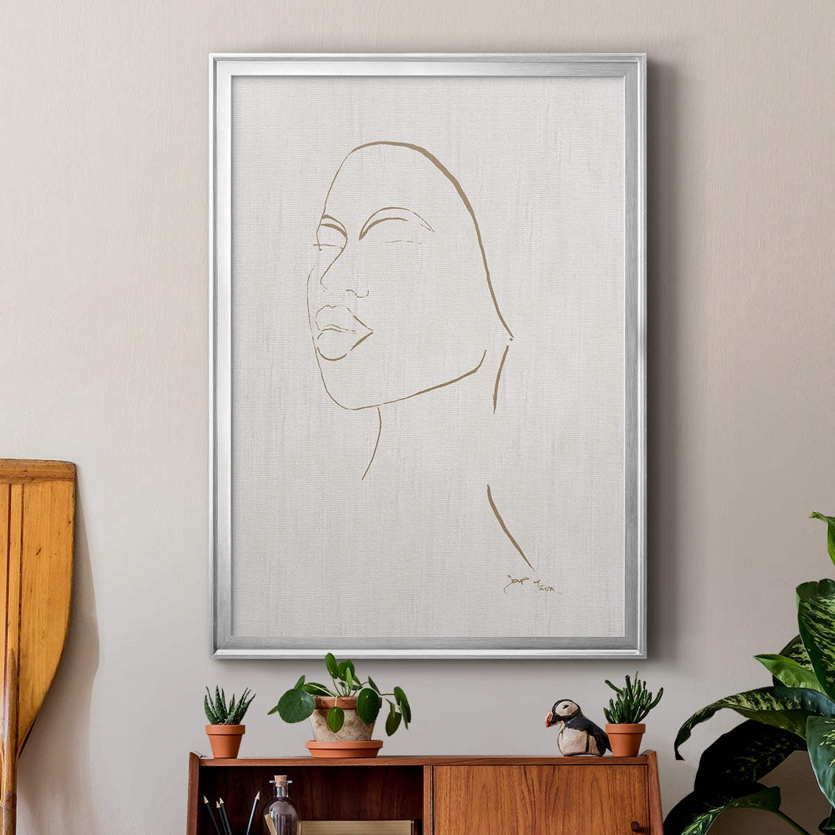 Portrait Sketch II Premium Framed Print - Ready to Hang