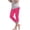 Hot Pink, variant on Girls Capris Leggings Breathable Soft Toddlers 3/4 Cropped Pants Summer Belly 𝐒tretch Fitness Yoga Dance Pants Cropped