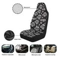 thumbnail image 6 of Yuyamidu Skull Car Seat Covers Waterproof Front Seat Covers Rose Automobile Front Seat Cover Easy to Install Car Interior Automotive Universal Fit Most Cars, 6 of 7