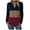 Red, variant on MIUOWANP Women's Fashion Hoodies & Sweatshirts Plus Size Oversized Long Sleeve Round-Neck Color Block For Girls Light Weight Soft With Pockets Shirts Black M