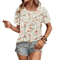 thumbnail image 4 of Économies en Liquidation! BEFOKA Hauts Grande Taille pour Femmes en Liquidation, Blouse Décontractée d'Été T-shirt pour Femmes, Manches Courtes à Col Rond pour Printemps et Été, 4 of 5