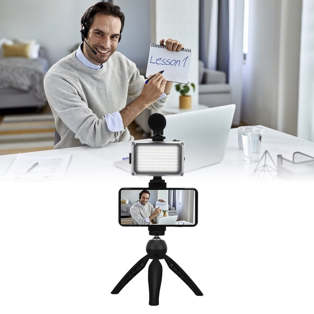 Video LED LED, Vloging Kit Portable Video Video Conferencia Video Iluminación Universal para una filmació de video Para Transmisión en vivo de Interiores y Exteriores