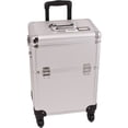thumbnail image 2 of Sunrise I3161DTSL Silver Dot Trolley Makeup Case - I3161, 2 of 4