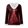 thumbnail image 4 of NMMUED Christmas Shirt Women Womens Graphic Tees Holiday Tops for Women Long Sleeve Graphic Tees Womens Christmas Tops Womens Graphic T Shirts Christmas Tshirts Women Wine 3 M, 4 of 4
