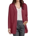 thumbnail image 4 of VISALY Long Cardigans Long Sleeve Cardigan Women's Fashion Clothes for Every Occasion Cotton Linen Cardigan Summer Chic Open Front Cardigan Thin Cardigans Lightweight Rd1 Xl, 4 of 9