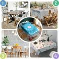 thumbnail image 4 of Red Blue Tie Dye Spiral Rectangle Tablecloth 60"x84",Waterproof Polyester Rectangle Table Cloth, Wipeable Spillproof Polyester Tablecloth for Dining, Camping, Indoor and Outdoor, 4 of 5