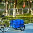 thumbnail image 2 of Aosom Bicycle Cargo Trailer Bike Wagon with Removable Storage Box, Blue, 2 of 10