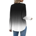 thumbnail image 5 of successthop Womens V Neck Shirts Long Sleeve Tunic Tops Button Pullover T Shirts Print Casual Clothes Black S, 5 of 7