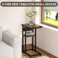 thumbnail image 4 of Side Table with Charging Station, C-Shape End Table, Dual USB-C Ports, Couch Table, Bedside Table for Small Spaces, 4 of 6