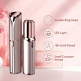 thumbnail image 2 of Female facial hair remover - the painless facial shaver featured on TV shows - electric facial hair removal device, with light for lip area (rose gold), 2 of 7