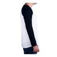 thumbnail image 3 of Playera Simply Basic para Hombre, Mediana Blanco con Negro Manga Larga Talla M, 3 of 4
