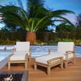 thumbnail image 6 of Modway Marina 4 Piece Outdoor Teak Sofa Set in Natural and White, 6 of 6