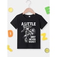 thumbnail image 2 of MILKYSHIP Boys' Summer Fashion T-Shirt - Stylish Off-Road Motorcycle Print, Cute Short Sleeve Casual Top, Cotton, Round Neck, MILKYSHIP, 2 of 7