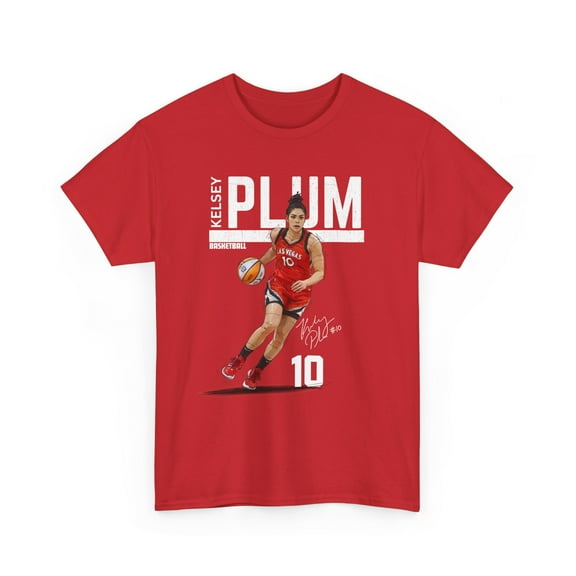 Las Vegas Kelsey Plum #10 Throw Shirt Cartoon Basketball Unisex Cotton Tee