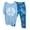 Blue, variant on Sentmoon Pajamas for Women Set Linen Short Sleeve Crew Neck Cute Top and Women Pajama Pants with Print Soft Regular Fit Oversized Comfy Sets S-5XL