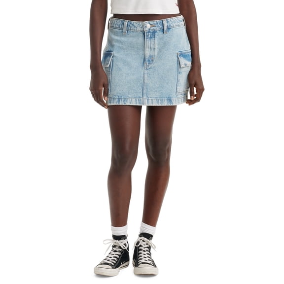 Levi's BLUE Women's 94 Cargo Mini Skirt, US 29