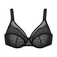 thumbnail image 5 of HSIA Women's Full Coverage Back Fat Underwire Unlined Bras,Black,46D, 5 of 7