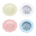 thumbnail image 4 of Grofry Flower Shape Sewer Drain Filter Cover Kitchen Basin Sink Strainer Waste Stopper,White, 4 of 7