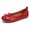 Red, variant on Women Ballet Flats Elastic Round Toe Bow Foldable Dance Shoes Comfort Casual