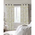 thumbnail image 3 of Yellow Pastoral Flower Blackout Curtains 72 Inches Long, Farmhouse Floral 2 Panels, Thermal Insulated Room Darkening Drapes with Grommets, 52W x 72L Each Panel, 3 of 9