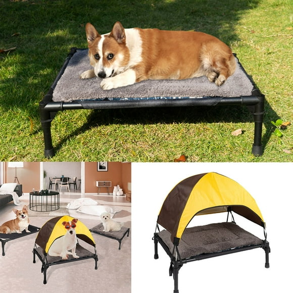 DHGDJ54G Pet Camping Style Cot Bed Small To Medium Dog Elevated Folding Bed Cat Dog Detachable Pet Tent Pet Decorations for Planters Barn Plan Gourds for Pet