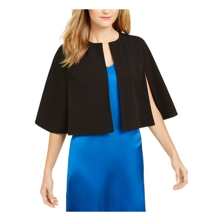 CALVIN KLEIN Womens Black 3/4 Sleeve Open Cardigan Top Size: M