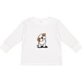 thumbnail image 3 of Inktastic Kiniart Bulldog Puppy Boys or Girls Long Sleeve Toddler T-Shirt, 3 of 5