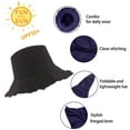 thumbnail image 2 of Ksopiavobs Bucket-Hat-Distressed Washed-Cotton Summer-Sun-Hat Solid Wide Brim Fisherman Cap, 2 of 7