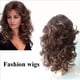 thumbnail image 4 of Guardurnaity Women Loose Curly Wavy Wigs with Brown Headgear Cover Thin Hairpiece Party Gold Cosplay Head Bangs Long Fringe Cuidado del cabello, 4 of 6