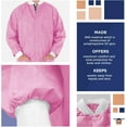 thumbnail image 3 of AMZ Supply Disposable Lab Jackets, 33" Long Pink Hip Length Work Gowns XX-Large SMS 50 gsm Pack of 100, 3 of 7