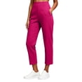 thumbnail image 6 of Guluxicc Women's Golf Pants Elastic Waist Straight Leg Long Trousers Business Casual Wear for Summer Casual Outfits, 6 of 8
