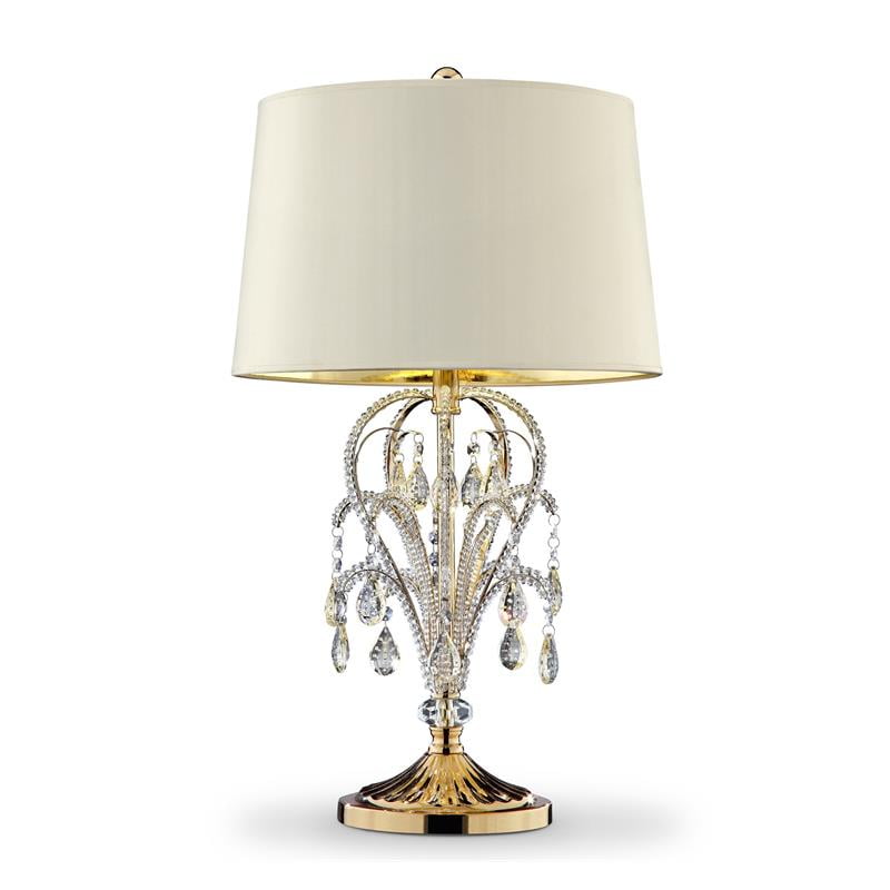 28.5" Amoruccio Crystal Table Lamp, Gold