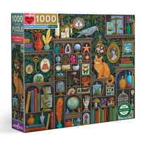 eeBoo Piece and Love Alchemist Cabinet 1000 Piece  Square Jigsaw  Puzzle, 23" x 23" square by Illustrator Vasilisa Romanenko, Ages 14 and Up