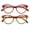 Red Tortoise, variant on 2 Pairs Women 2 Tone Oval Tortoise Temple Optical Frame Fashion Reading Glasses Reader - ZT102 +1.00