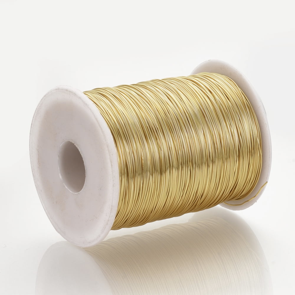 Copper Wire for Jewelry Making Long-Lasting Plated Golden 26 Gauge 0.4mm about 2952.75 Feet(900m)/roll