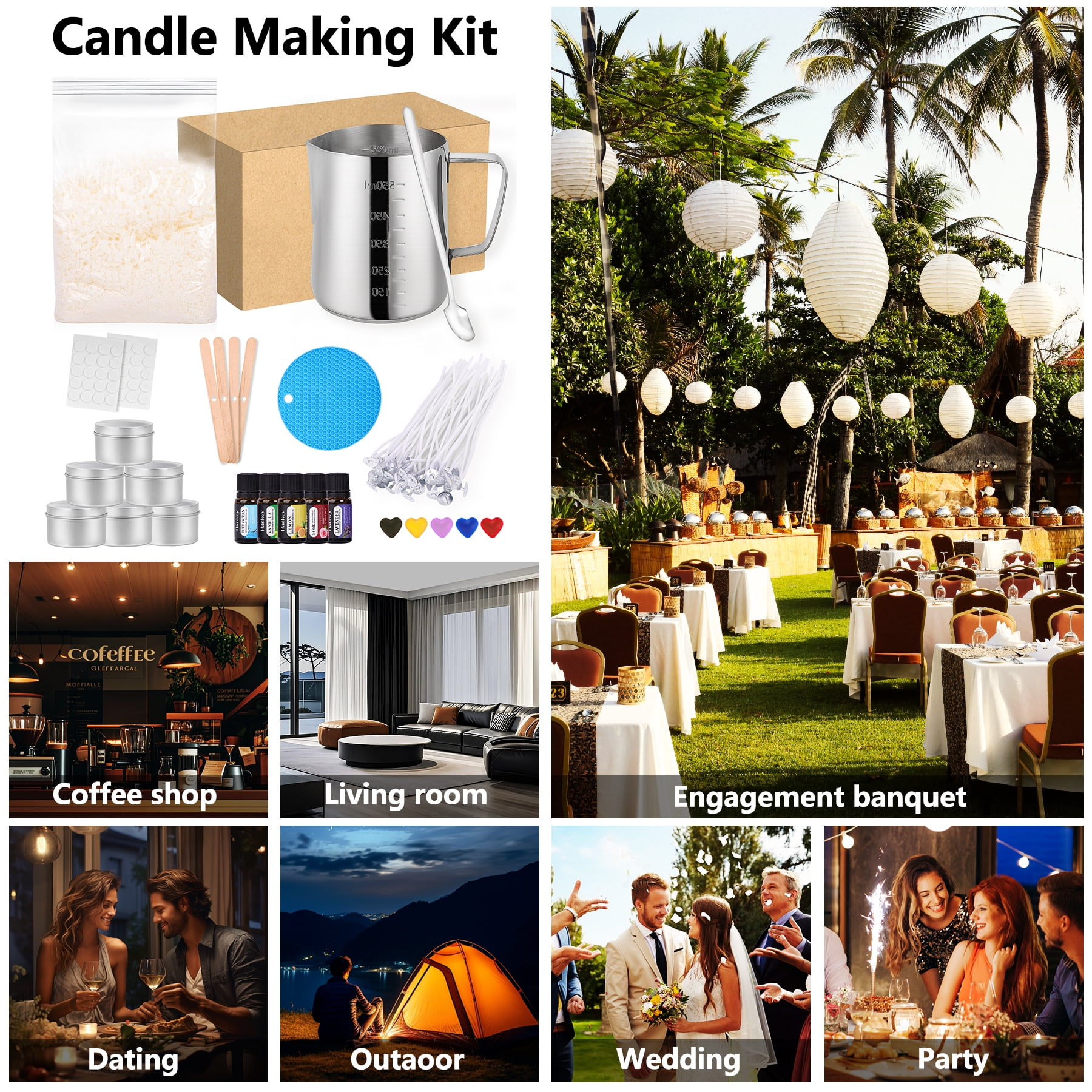 Candle Making Kit Creativity Soy Wax DIY for Adults Kids