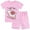 1# Pink, variant on Little Hand Toddler Girl Pajamas Set Cat Summer Kids Pjs Cotton Sleepwear 4T